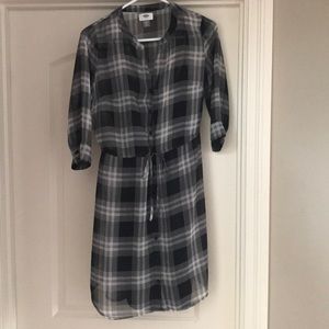 Checkered Button Down Dress